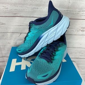 HOKA ONE Men Clifton8 Running Shoe Bellwether Blue Scuba Blue 1119393 US 10.5D